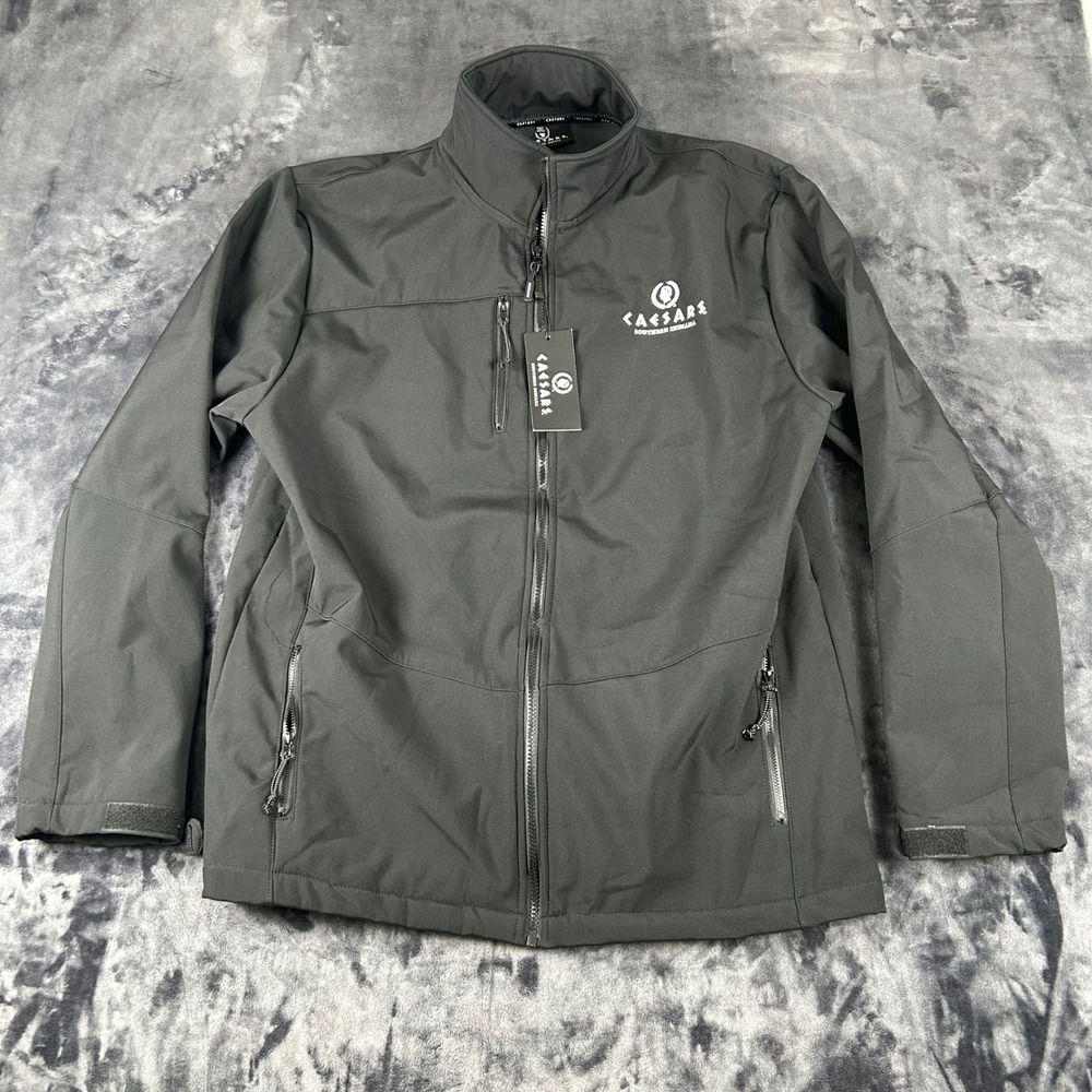NWT Caesars Softshell Jacket Mens 3XL Black Southern Indiana Fleece Lined